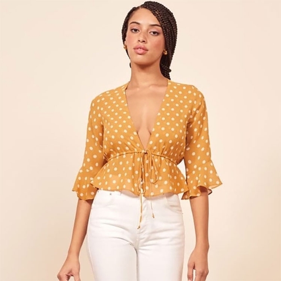 Reformation Faith Top in Butterscotch - Picture 1 of 5